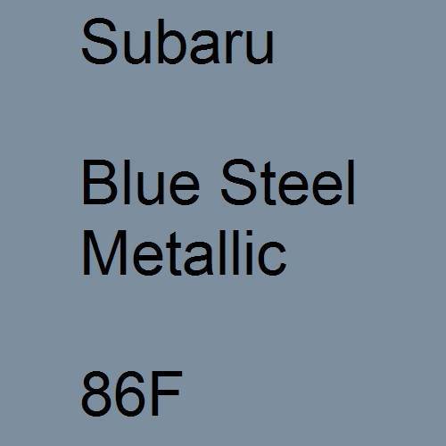 Subaru, Blue Steel Metallic, 86F.